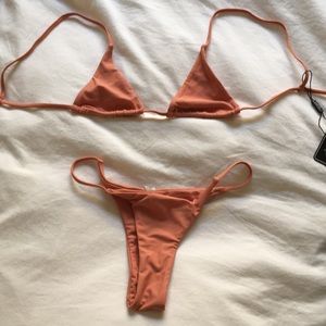 NWT, pink salmon bikini
